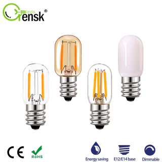 E12 E14 หลอดไฟ Led ขนาดเล็ก T20 1W 2W หรี่แสงได้ 220V สีขาวอบอุ่น สไตล์โบราณ สําหรับตกแต่งบ้าน