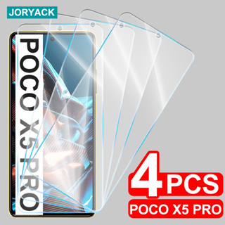 กระจกนิรภัยกันรอยหน้าจอ 9H กันระเบิด สําหรับ POCO X5 Pro X4 Pro M4 Pro X3 NFC X3 Pro X3 F3 F4 X4 GT M3 Pro F2 Pro X2 4 ชิ้น