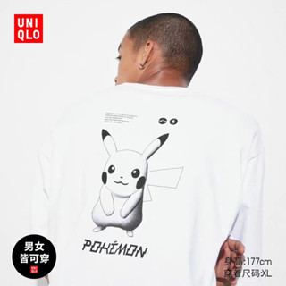 Uniqlo เสื้อยืดแขนสั้น พิมพ์ลาย Pok é mon สําหรับผู้ชาย และผู้หญิง (UT) 459570