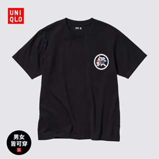 Uniqlo เสื้อยืดแขนสั้น พิมพ์ลายอนิเมะ GINTAMA สําหรับผู้ชาย และผู้หญิง (UT) 462165