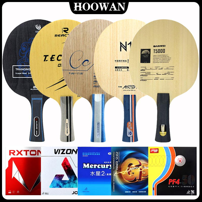 ไม้ตีปิงปอง SANWEI T5000 CC YINHE N10s REACTOR CK-2 BOER LION พร้อมยางปิงปอง 729 GS LOKI RXTON1 MERC