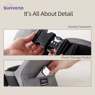 Sunveno กระเป๋าอุ้มเด็กทารก คาดเอว อเนกประสงค์ พับได้ พร้อมกระเป๋าจัดเก็บ ออกแบบตามสรีรศาสตร์ สําหรับบ้าน นอกบ้าน เดินทาง เด็ก 0-36 เดือน