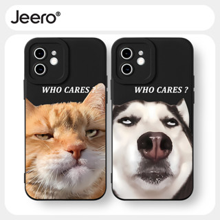 Jeero เคสคู่ เคสไอโฟน คู่รัก กันกระแทกซิลิโคนนุ่มน่ารักตลก เคสโทรศัพท์ Compatible for iPhone 15 14 13 12 11 Pro Max SE 2020 X XR XS 8 7 6 6S Plus พลัส HFF3083