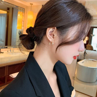 ต่างหูแฟชั่น ทรงสี่เหลี่ยม เรียบง่าย หรูหรา เครื่องประดับ