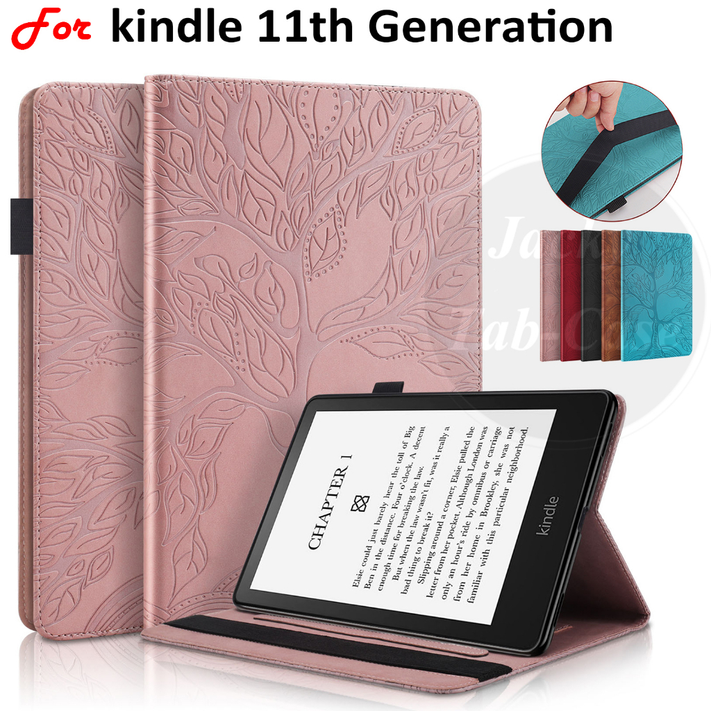 สําหรับ kindle Basic 11th Gen 2022 2024 6" (รุ่น: C2V2L3/RS23CV) เคสหนังต้นไม้, สําหรับ Paperwhite S
