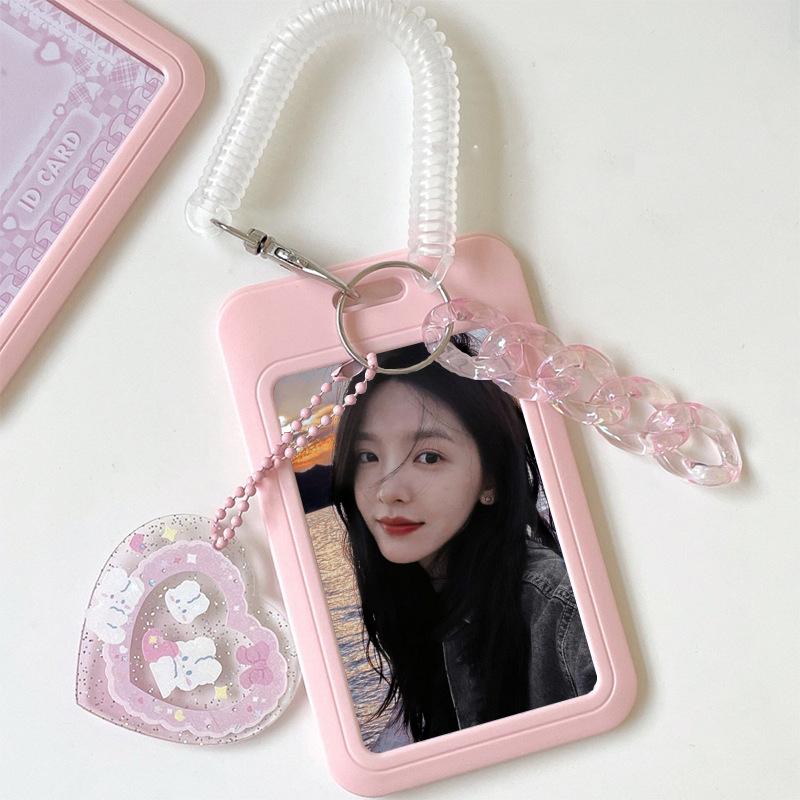 ซองใส่บัตรเครดิต บัตรเครดิต ID แบงค์ กันน้ํา สีชมพูด้าน เคสป้องกัน จี้แวววาว