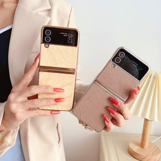 เคสโทรศัพท์มือถือแบบแข็ง บางมาก ลายหินอ่อน สําหรับ Samsung Galaxy Z FLIP FOLD 3 4 FLIP3 FLIP4 FOLD3 FOLD4