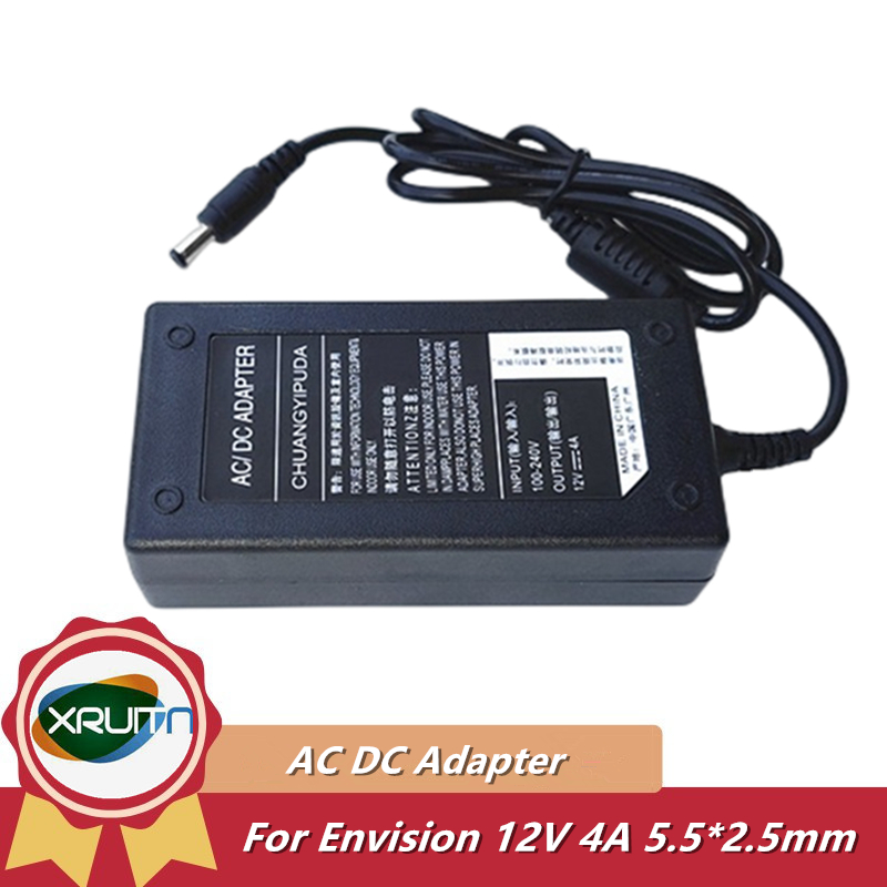 12V 4A 3.75A อะแดปเตอร์ AC แหล่งจ่ายไฟสําหรับ Envision H173K TFT1780 P2080L P2279WDLI EN-5200 EN7100