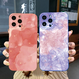 เคสโทรศัพท์มือถือ ขอบสี่เหลี่ยม ไล่โทนสีชมพู สําหรับ OPPO Reno7 4G Reno6 Reno8 Z 5G Reno5 F Reno2 F Reno3 Reno4 A17 A17K A77S A57S