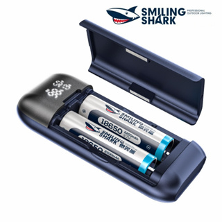 Smiling Shark Q22S อะแดปเตอร์ชาร์จแบตเตอรี่ลิเธียม 18650 21700 18700 10700 QC 3.0 2A ชาร์จเร็ว พร้อมหน้าจอแสดงผล