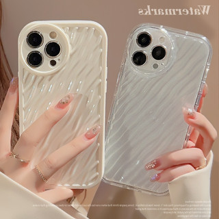 เคสโทรศัพท์มือถือ กันกระแทก ลายคลื่นน้ํา สีพื้น สําหรับ เข้ากันได้สำหรับ เคสไอโฟน เคสไอโฟน11 IPhone 14 13 12 11 Pro Max XR XS X 7 8 Plus 12 13 Mini