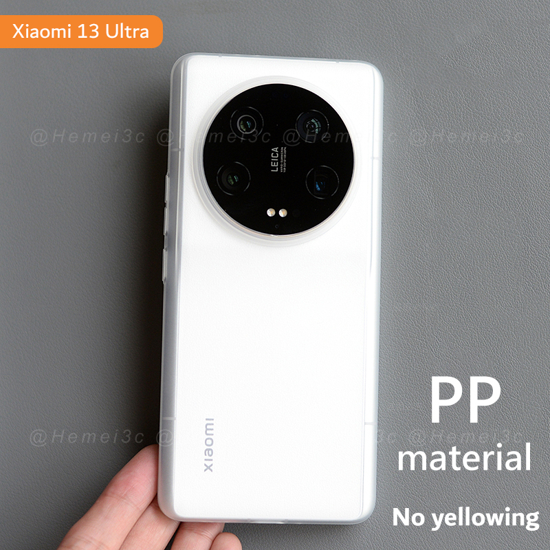 สําหรับ Xiaomi Mi 13 Ultra เคส ไม่มี สีเหลือง แข็ง พลาสติก PP โปร่งแสง บางเฉียบ เคสโทรศัพท์