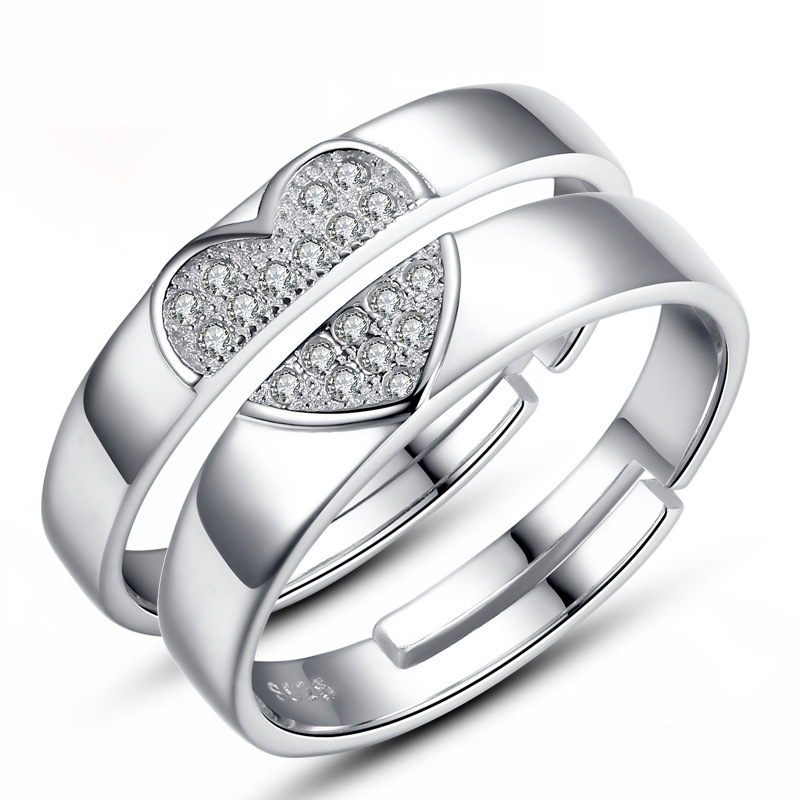 ชุดแหวนคู่รัก ประดับเพทาย ปรับได้ เครื่องประดับแฟชั่น สไตล์มินิมอล ของขวัญวันครบรอบแต่งงาน สําหรับผู้ชาย และผู้หญิง 2 ชิ้น S925 - รูปที่ 6