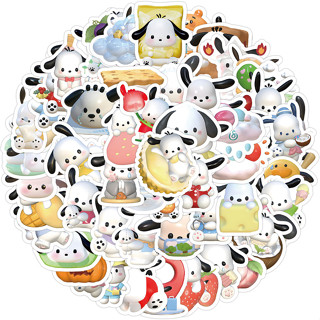 สติกเกอร์ ลาย Sanrio Pochacco 3D กันน้ํา สําหรับติดตกแต่งแล็ปท็อป หมวกกันน็อค โทรศัพท์ 63 ชิ้น