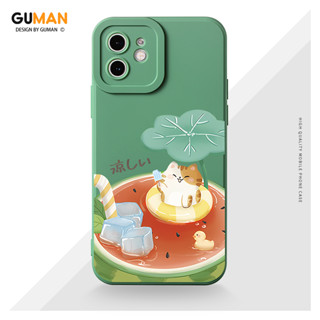 GUMAN เคสไอโฟน เคสซิลิโคนนุ่มกันกระแทกการ์ตูนน่ารักตลก เคสโทรศัพท์ Compatible for iPhone 15 14 13 12 11 Pro Max SE 2020 X XR XS 8 7 6 6S Plus พลัส XYM2009