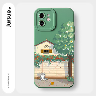 JURSUE เคสไอโฟน เคสซิลิโคนนุ่มกันกระแทกน่ารักตลก เคสโทรศัพท์ Compatible for iPhone 15 14 13 12 11 Pro Max SE 2020 X XR XS 8 7 6 6S Plus พลัส Y3435