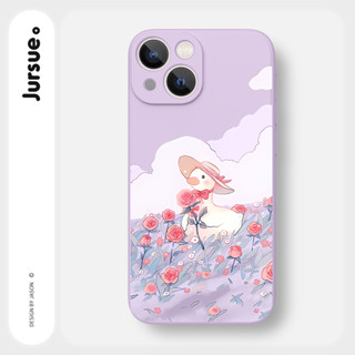 JURSUE เคสไอโฟน เคสซิลิโคนนุ่มกันกระแทกน่ารักตลก เคสโทรศัพท์ Compatible for iPhone 15 14 13 12 11 Pro Max SE 2020 X XR XS 8 7 6 6S Plus พลัส Y3432