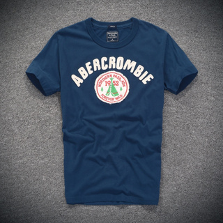 Abercrombie Fitch ใหม่ เสื้อยืดลําลอง สําหรับผู้ชาย ผ้าฝ้าย แขนสั้น คอกลม สีพื้น IIKFGF