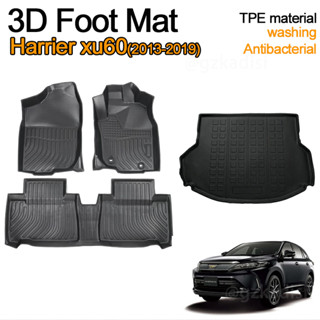 พรมปูพื้นรถยนต์ 3D harrier xu60(2013-2019) ลายตัวอักษร TPE car mat car floor mat carpet