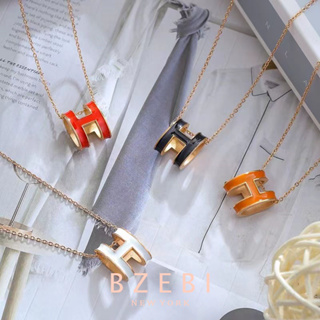 Bzebi สร้อยคอตัวอักษร H สเตนเลส ชุบทอง 18K ไม่จางหาย ไม่เป็นสนิม เครื่องประดับแฟชั่น สไตล์เกาหลี สําหรับผู้หญิง 1221n