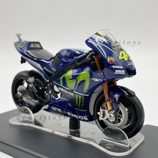 โมเดลรถจักรยานยนต์จําลอง ขนาดเล็ก 1:18 Yamaha YZR-M1 World Champion 2004 2017