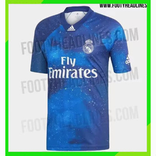 เสื้อกีฬาแขนสั้น ลายทีมชาติฟุตบอล Real Madrid starry sky version EA 18 19 season ชุดเหย้า สําหรับผู้ชาย