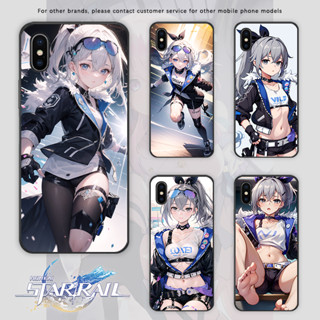 พร้อมส่ง Honkai: Star Rail Silver Wolf เคสโทรศัพท์มือถือ กระจกนิรภัย ซิลิโคนนุ่ม ลายไพ่ทาโรต์ สําหรับ