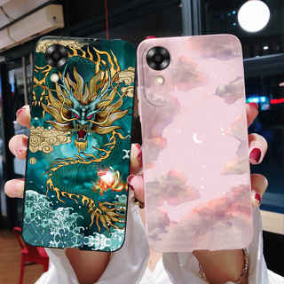 เคสโทรศัพท์ซิลิโคน TPU แบบนิ่ม ลายมังกรดํา สําหรับ Oppo A17k 2022 A17k A 17K 4G CPH2471