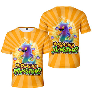 เสื้อยืดแขนสั้น พิมพ์ลายเกม My Singing Monsters แฟชั่นฤดูร้อน สําหรับเด็ก