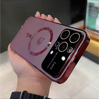 【AG Matte acrylic hard case/Burgundy red color】เคส compatible for iPhone 13 14 pro max case