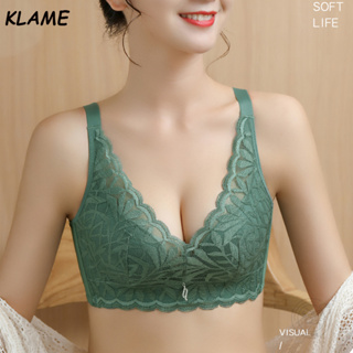 Klame ชุดชั้นใน บราดันทรง คอวี ไร้สาย คัพหนา ขนาดเล็ก ใส่สบาย ปรับได้ เซ็กซี่ สําหรับผู้หญิง KLM301