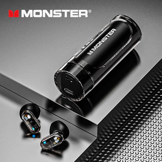Monster XKT13 หูฟังบลูทูธ HIFI Surround สวมใส่สบายเปลือกโปร่งใสขนาดเล็กแบบพกพาบลูทูธ 5.3