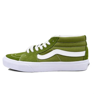 Vans Vans Mid-Top Avocado Green Sk8-Mid Mid-Top รองเท้าผ้าใบลําลอง เหมาะกับการเล่นกีฬา สเก็ตบอร์ด สําหรับผู้ชาย ผู้หญิง