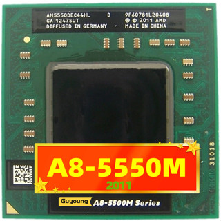 ซ็อกเก็ตโปรเซสเซอร์ CPU YZX 2011 A8-Series A8-5550M A8 5550M 2.1 GHz Quad-Core Quad-Thread AM5550DEC44HL FS1 เข้าได้กับ bios มากกว่า 2013 ปี