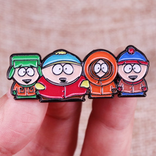 South Park เข็มกลัดเคลือบ ลาย Kyle Cartman Kenny Stan เครื่องประดับแฟชั่น ของขวัญเพื่อนรัก