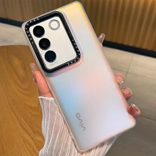 เคสโทรศัพท์มือถือ ซิลิโคน ไล่โทนสี เรียบง่าย สําหรับ vivo V27e V27 V25pro V23 Pro iQOO 11