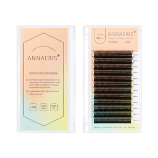 Annafris ขนตาปลอม 6D W นุ่ม เป็นธรรมชาติ รูปตัว W 6D ดอกไม้บานอัตโนมัติ