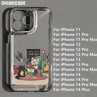 Dllencase เคสโทรศัพท์มือถือแบบใส กันกระแทก สีเหลือง สําหรับ iPhone 13 Pro Max 11 11 Pro Max 12 12 Pro 12 Pro Max 13 13 Pro X XR XS Max D006 D007