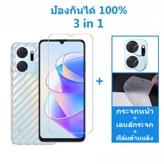 3-in-1 Honor X7a ฟิล์มกระจกนิรภัย HD ป้องกันหน้าจอ Honor X8a X9 X8 X7 X6 X7a X5 70 50 Lite 5G 9H ฟิล์มป้องกัน