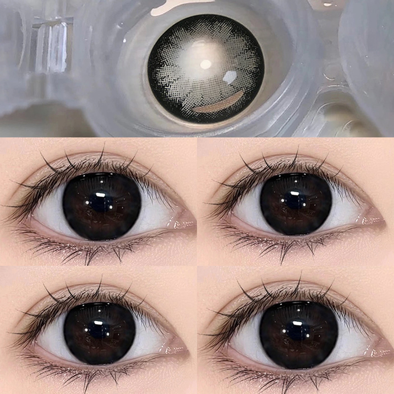 [ตุ๊กตาตาและแว่นตาไล่ระดับสี] ใช้ 1 คู่ต่อปีคอนแทคเลนส์สี 14.5 มม. คอนแทคเลนส์สายตาสั้นขนาดเส้นผ่าศูนย์กลางขนาดใหญ่