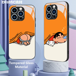 Dllencase เคสกระจกนิรภัย ป้องกันกล้อง สําหรับ iPhone 14 Pro Max 14 Plus 13 12 11 D076 D077