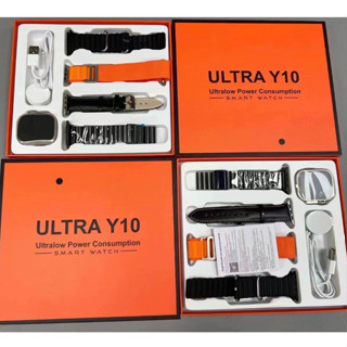 Y10 Ultra 4 in 1 นาฬิกาข้อมือสมาร์ทวอทช์แฟชั่น เชื่อมต่อบลูทูธ วัดอัตราการเต้นหัวใจ หลากสี สําหรับออกกําลังกาย PK T800 Watch8 S8 Ultra