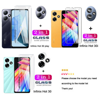 ฟิล์มกระจกนิรภัยกันรอยหน้าจอ และเลนส์ สําหรับ Infinix Hot 30 play Hot 30i Hot 30 Hot 20i Hot 20s Hot 20 play Hot 20 4G Hot 20 Hot 10s 10