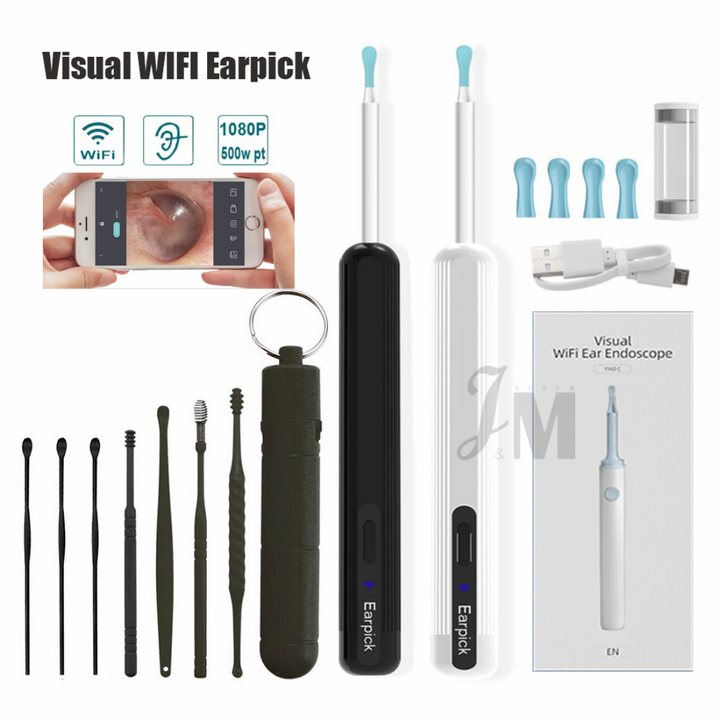 เครื่องทําความสะอาดหูอัจฉริยะไร้สาย NP20 พร้อมกล้องเอนโดสโคป 1080P สําหรับ iPhone iPad Android