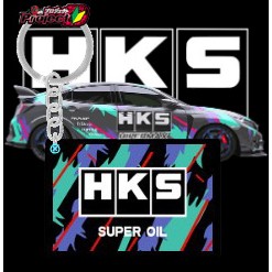 พวงกุญแจรถยนต์ JDM Style HKS Tags JDM อุปกรณ์เสริม