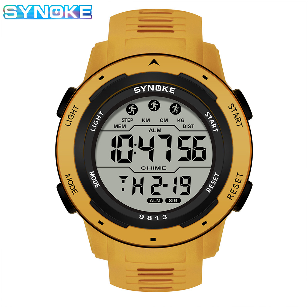 Synoke Brand นาฬิกาข้อมือดิจิทัลอิเล็กทรอนิกส์ กันน้ํา สไตล์สปอร์ต แฟชั่นสําหรับผู้ชาย