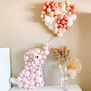 กรอบกล่องลูกโป่งโมเสค รูปช้าง DIY สําหรับตกแต่งปาร์ตี้วันเกิด Elephant Balloon Box Frame DIY Mosaic Balloons Filling Box Baby Shower Birthday Weeding Anniversary Party Decoration Heart KT Board