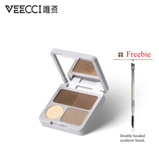 Veecci ที่เขียนคิ้ว ไฮไลท์ คอนทัวร์ 4 สี กันน้ํา และกันเหงื่อ ไม่เปลี่ยนสีง่าย สําหรับผู้เริ่มต้นมือใหม่