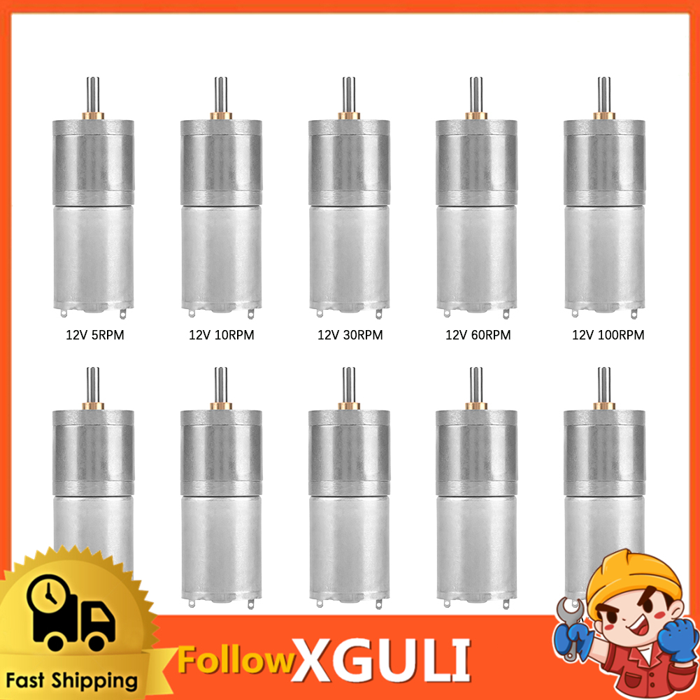 Xguli ส่วนเกียร์โลหะลดความเร็วในล็อคอิเล็กทรอนิกส์ GA25YN370 25 มม. DC 12V 1 ชิ้น