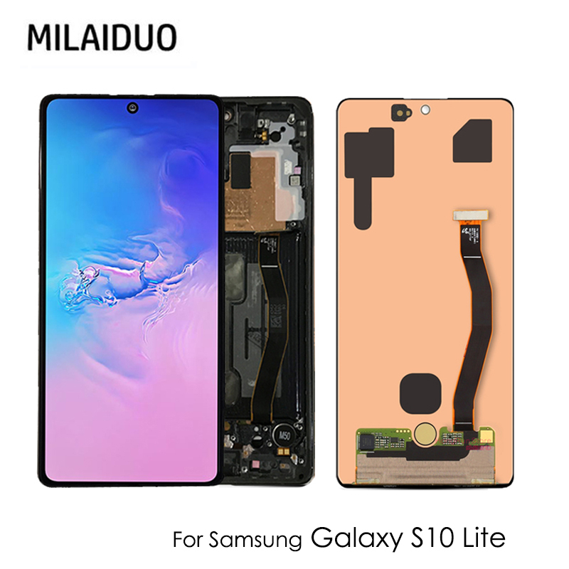 Amoled TFT หน้าจอสัมผัส LCD แบบเปลี่ยน สําหรับ Samsung Galaxy S10 lite G770F G770F DS G770F DSM G770